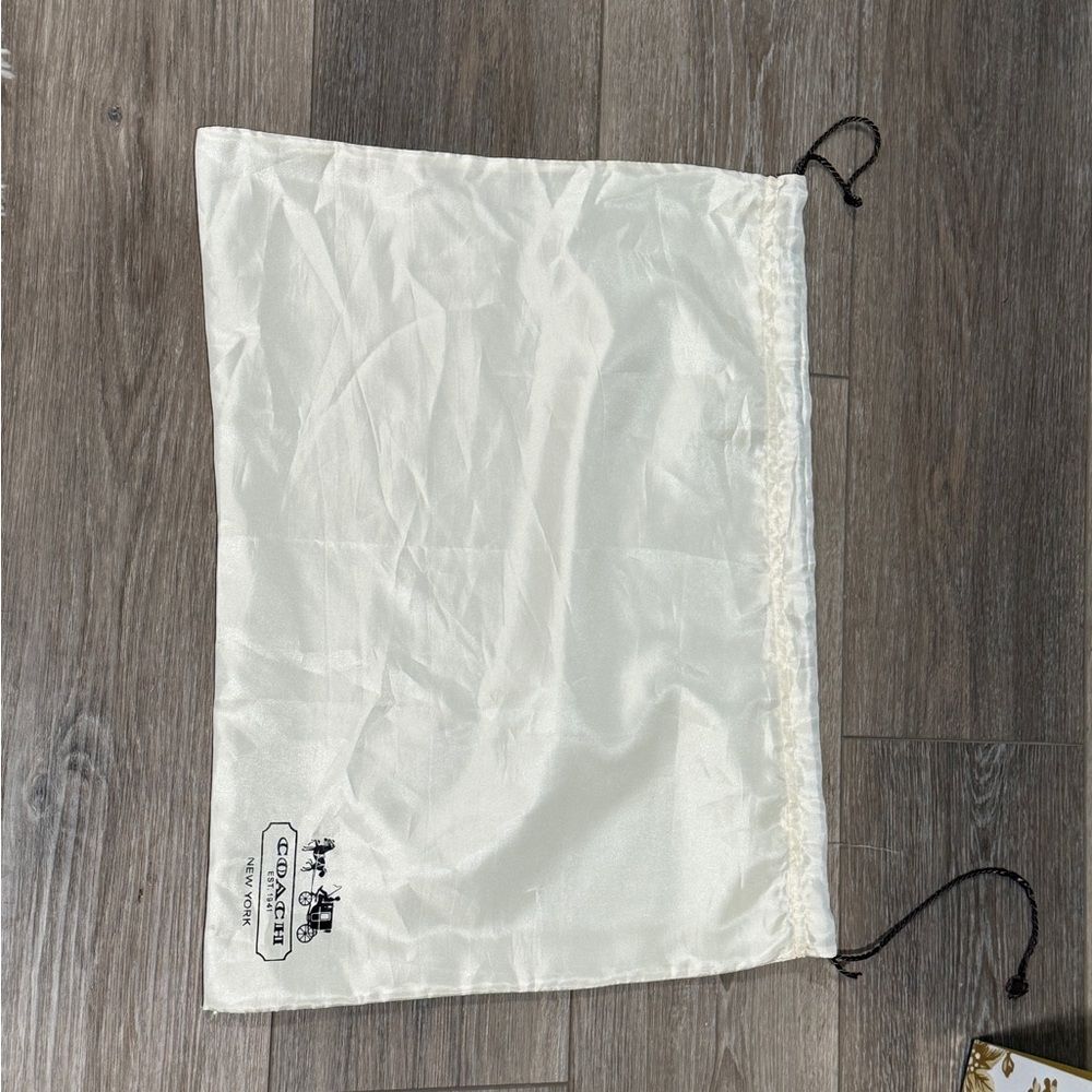 Coach Cream Dust Bag with Logo